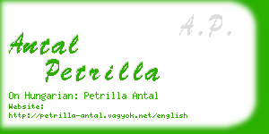 antal petrilla business card